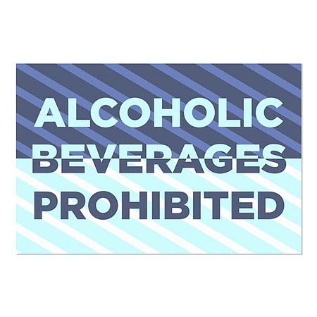 CGSignLab | משקאות אלכוהוליים אסורים -חלון כחול נצמד בחלון | 30 x20